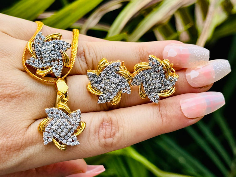 Goldplated Zircon set