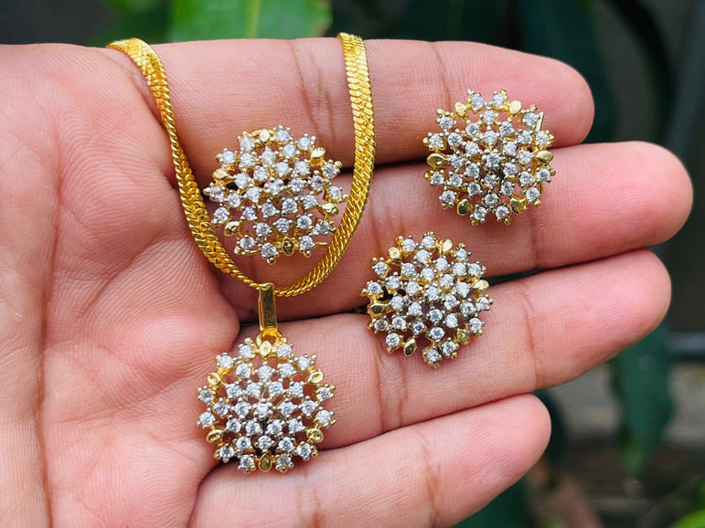 Goldplated Zircon set