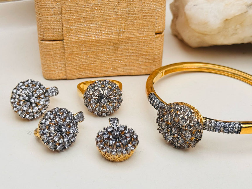 18k Goldplated With Real Zircons