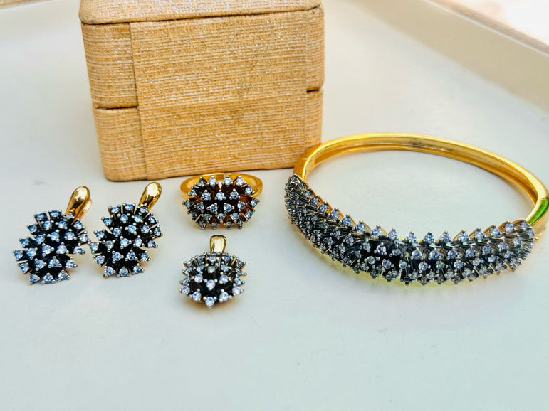 18 KARAT GOLD PLATED WITH REAL ZIRCONS