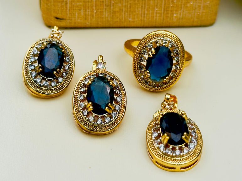 18 KARAT GOLD PLATED WITH REAL ZIRCONS