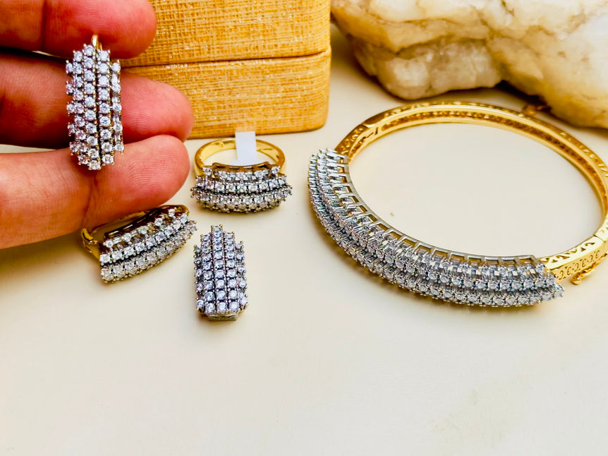 18 KARAT GOLD PLATED WITH REAL ZIRCONS