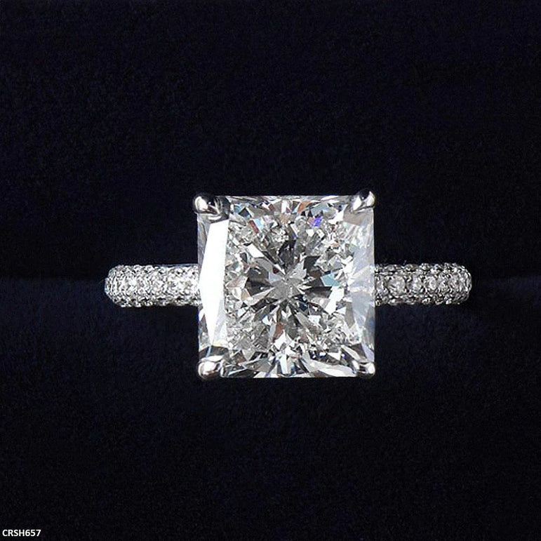 Rhodium Plated Branded ring
