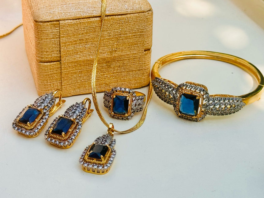18 KARAT GOLD PLATED WITH REAL ZIRCONS