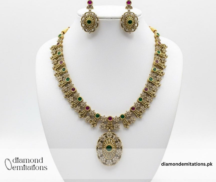 Goldplated South Indian Kundan Set